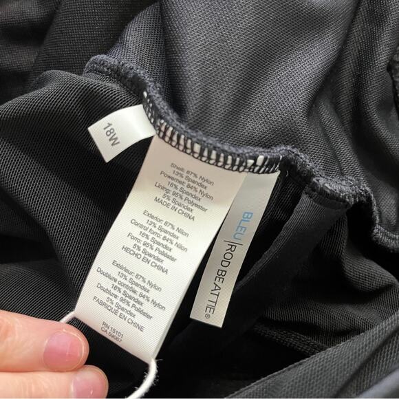 Bleu by Rod Beattie Ruched One Piece swimsuit black - 18W - Picture 9 of 10